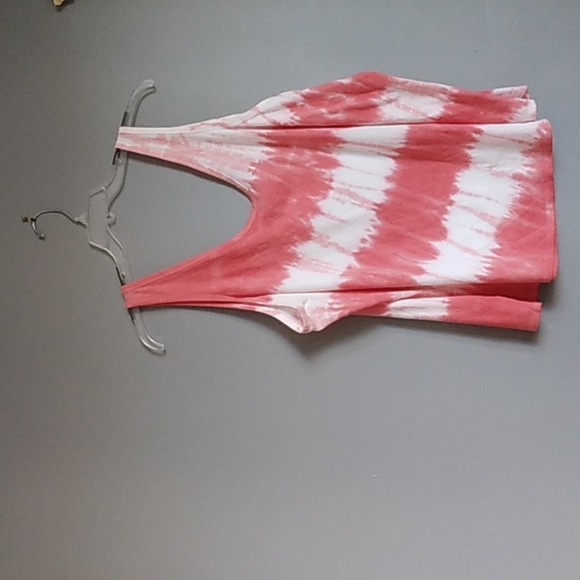 Terra & Sky Womens tie tye dye tank top red & white size 3x (24w - 26w)       T2 - Picture 4 of 5